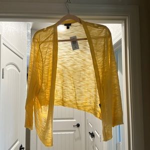 Yellow 3/4 sleeve cardigan